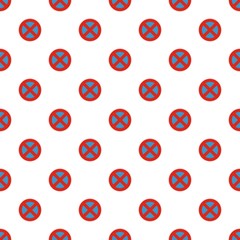 Stop prohibited pattern seamless in flat style for any design