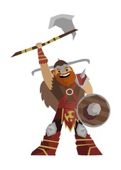 strong viking warrior with axe