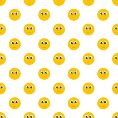 Fototapeta premium Smile pattern seamless in flat style for any design