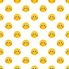 Smile pattern seamless in flat style for any design