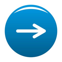 Arrow icon vector blue circle isolated on white background 