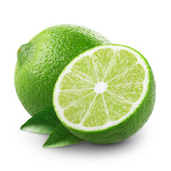 Lime with half and leaves