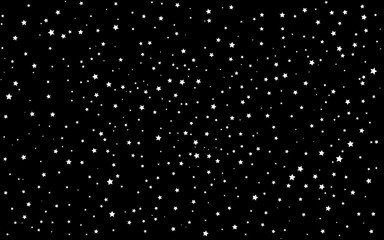White stars in black space