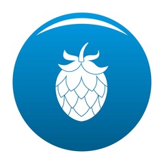 Hop icon vector blue circle isolated on white background 
