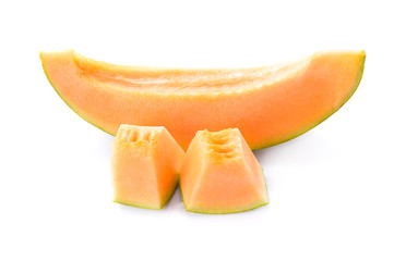 Melon fruit isolated on a white background