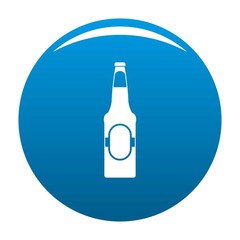 Bottle of beer icon vector blue circle isolated on white background 