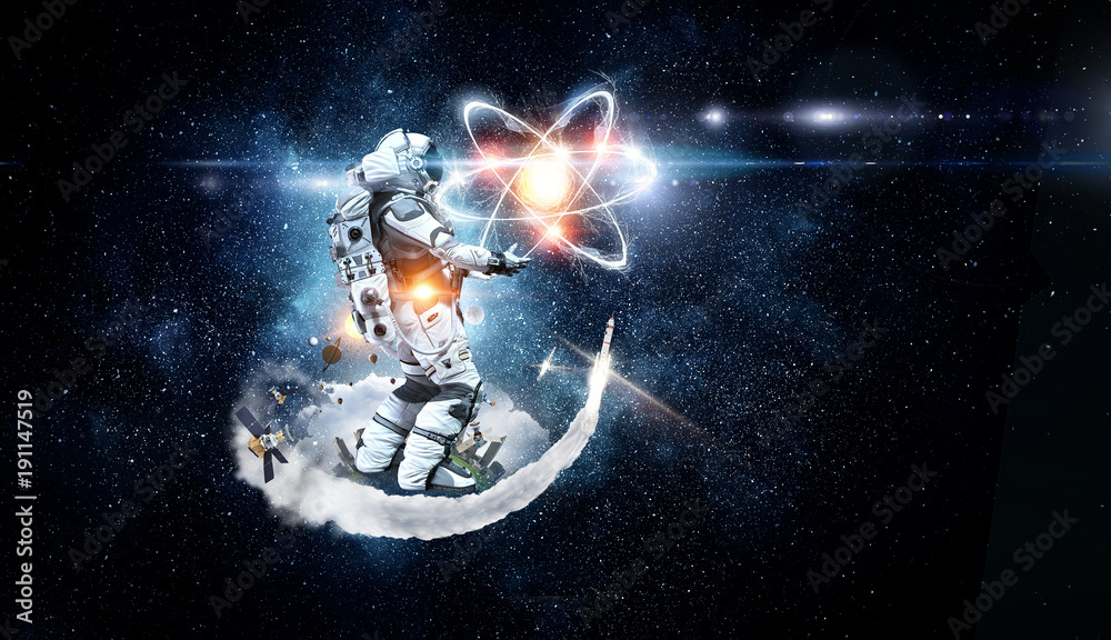 Canvas Prints astronomy as a science. mixed media