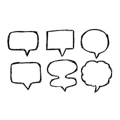 Speech Bubble icon hand drawn