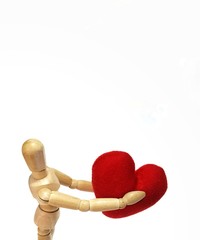 This heart i give it to you.Valentine day.I love you.holding a heart,love
