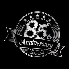 85th anniversary design template. Vector and illustration. 