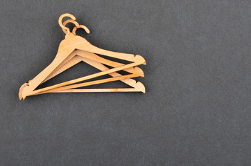 Clothes hanger on cardboard
