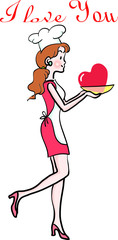 girl holding heart shape