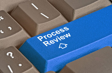 Keyboard with key for process review