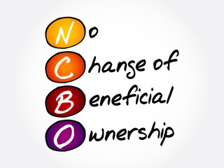 NCBO - No Change of Beneficial Ownership acronym, business concept background