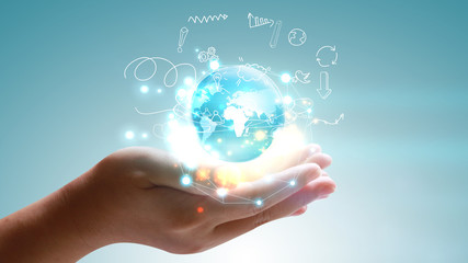 Social media on hand.