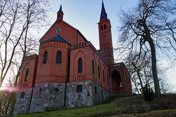 Fototapeta na wymiar Die evangelische Kirche Heringsdorf