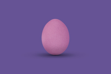 egg on ultraviolet background, color 2018