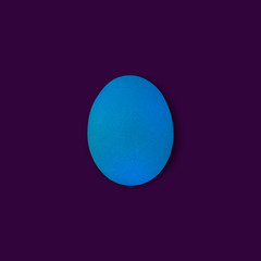 easter egg on ultraviolet background