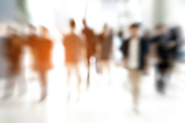 Abstract zoom blur people walking - 191157774