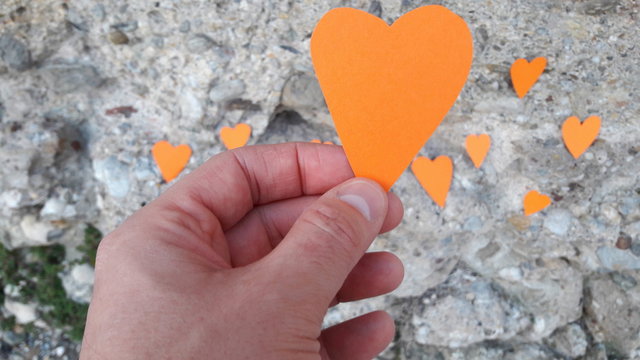 Cuori arancioni - San Valentino 
