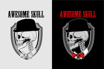 Awesome Skull t shirt design