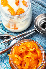 Delicious orange icecream