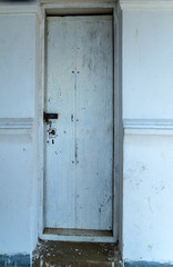 Old wooden house door