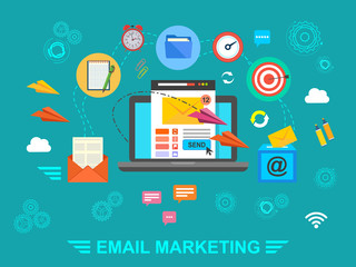 E-mail marketing. Email. Concept.