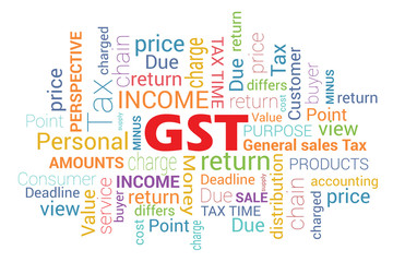 Fototapeta premium GST. Good and Services Tax concept. GST tax