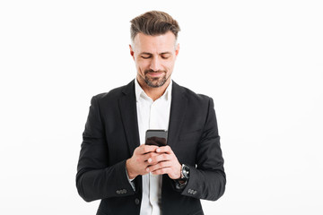 Portrait of a smiling businessman dressed in suit