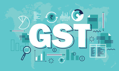 GST. Good and Services Tax concept. GST tax
