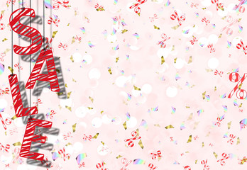 красивая иллюстрация с надписью распродажа из красных абстрактных букв        