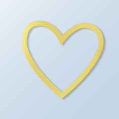 Gold heart design border for photos