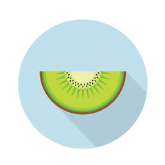 Kiwi icon flat green tropical fruit