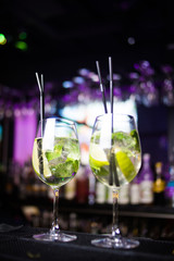 alcoholic drink in bar