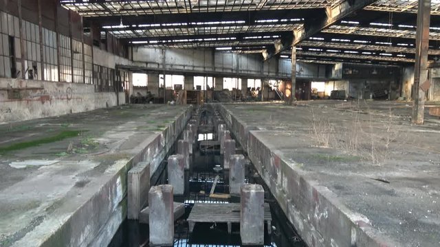 Creepy bankrupt destroyed industry factory 