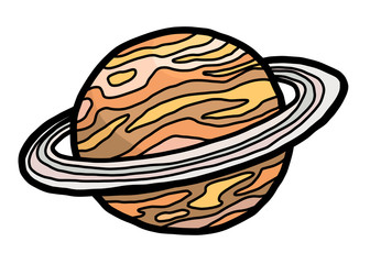 star with ring / cartoon vector and illustration, hand drawn style, isolated on white background.