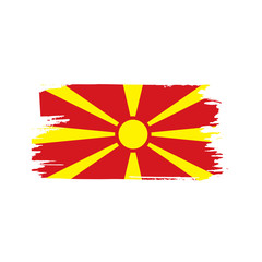 Obraz premium Macedonia flag, vector illustration