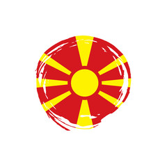Obraz premium Macedonia flag, vector illustration