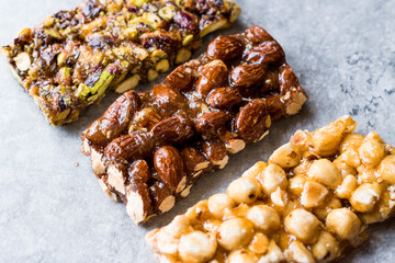 Organic Bars with Almonds, Nuts and Peanuts with Honey No Glucose