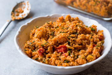 Turkish Cauliflower Food Kisir / Bulgur Salad