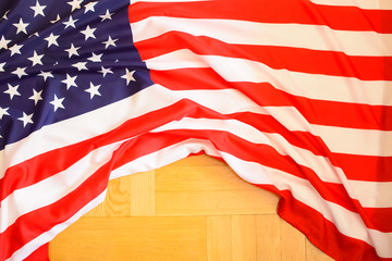 Obraz premium USA flag. American flag close-up. Studio shot.
