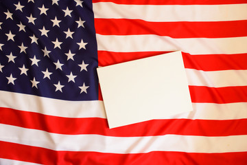 Obraz premium USA flag. American flag close-up. Studio shot.