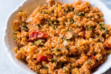 Turkish Cauliflower Food Kisir / Bulgur Salad