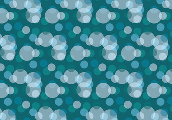 Teal bubbles vector pattern illustration