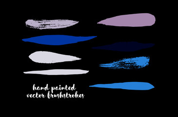 Graffiti Lines. Hand Painted Blue Buttons, Turquoise Highlights. Vector Brushstrokes or Banners. Textured Doodles or Smears. Background Colorful Swatch Collection Vintage Logo Element. Scribble Paint