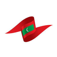 Maldives flag, vector illustration