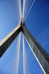 Obraz premium Cadiz, Spain. December 12, 2015. Bridge of the Constitution of 1812
