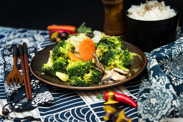 Handmade cauliflower vegetables on table