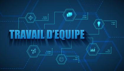 Icônes Concept « TRAVAIL D’EQUIPE »